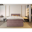 BOXSPRINGBETT 140/200 cm  in Hellrot  - Hellrot/Schwarz, KONVENTIONELL, Kunststoff/Textil (140/200cm) - Carryhome