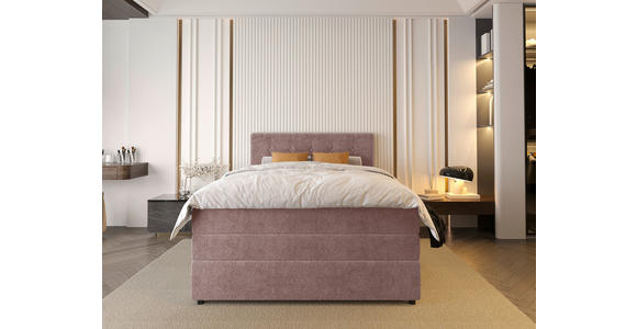 BOXSPRINGBETT 140/200 cm in Hellrot - Hellrot/Schwarz, KONVENTIONELL, Kunststoff/Textil (140/200cm) - Carryhome
