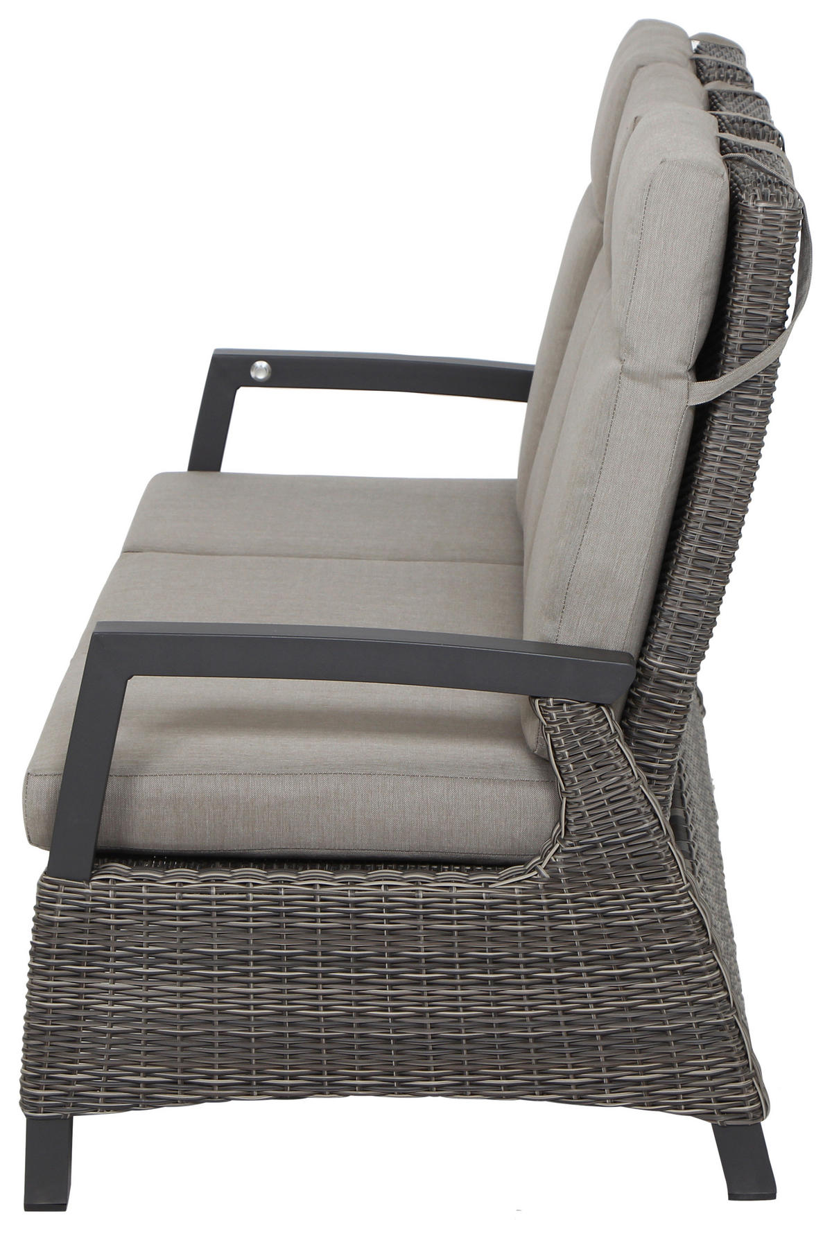 LOUNGEGARNITUR 4-teilig   72/103/160 cm Aluminium  - Grau, Basics, Keramik/Kunststoff (72/103/160cm) - Siena Garden