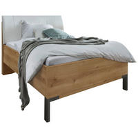 BETT 120/200 cm  in Weiß, Eiche Bianco  - Schieferfarben/Eiche Bianco, KONVENTIONELL, Holzwerkstoff/Textil (120/200cm) - Dieter Knoll