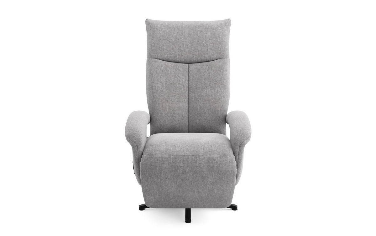 SESSEL in Flachgewebe Hellgrau  - Hellgrau/Schwarz, KONVENTIONELL, Textil/Metall (74/112/82cm) - Sit & More