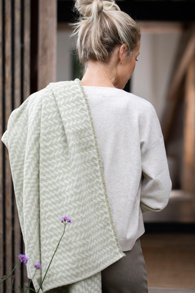 DECKE 140/180 cm  - Salbeigrün, Basics, Textil (140/180cm) - David Fussenegger