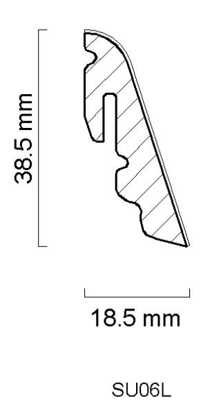 PLINTHE Eiche  per  m² - Eichefarben, Basics, Holz (240/1,9/3,85cm) - Homeware