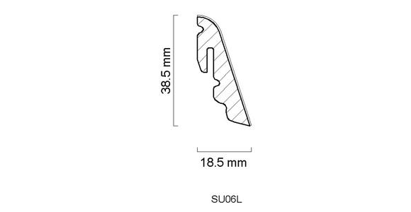 SOCKELLEISTE Eichefarben - Eichefarben, Basics, Holz (240/1,9/3,85cm) - Homeware