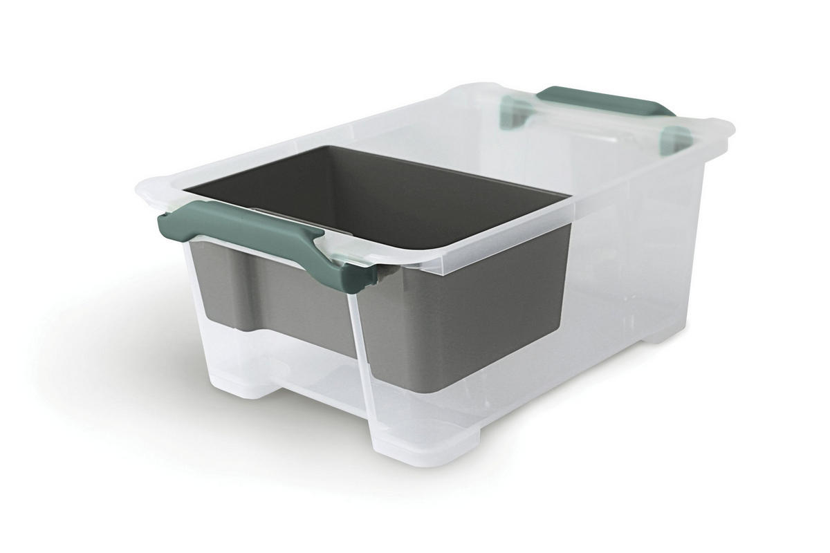BOX     - Mintgrün, Basics, Kunststoff (28,3/16/39,3cm) - Rotho