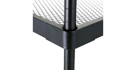 REGAL  75/150/32 cm Schwarz  - Schwarz, Basics, Kunststoff/Metall (75/150/32cm) - Carryhome