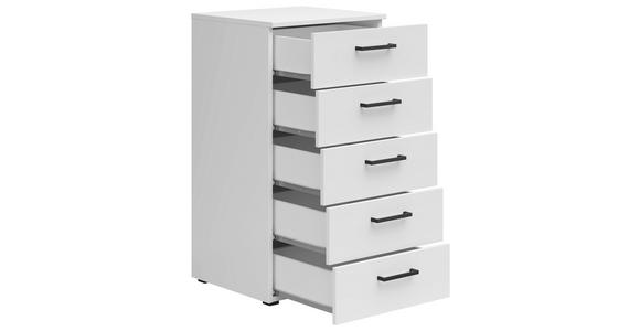 KOMMODE 45/83/40 cm in Weiß - Anthrazit/Schwarz, MODERN, Holzwerkstoff/Kunststoff (45/83/40cm) - Carryhome