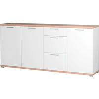 SIDEBOARD 192/88/40 cm  in Weiss, Eichefarben  - Weiss/Eichefarben, Design, Holzwerkstoff/Kunststoff (192/88/40cm) - Carryhome
