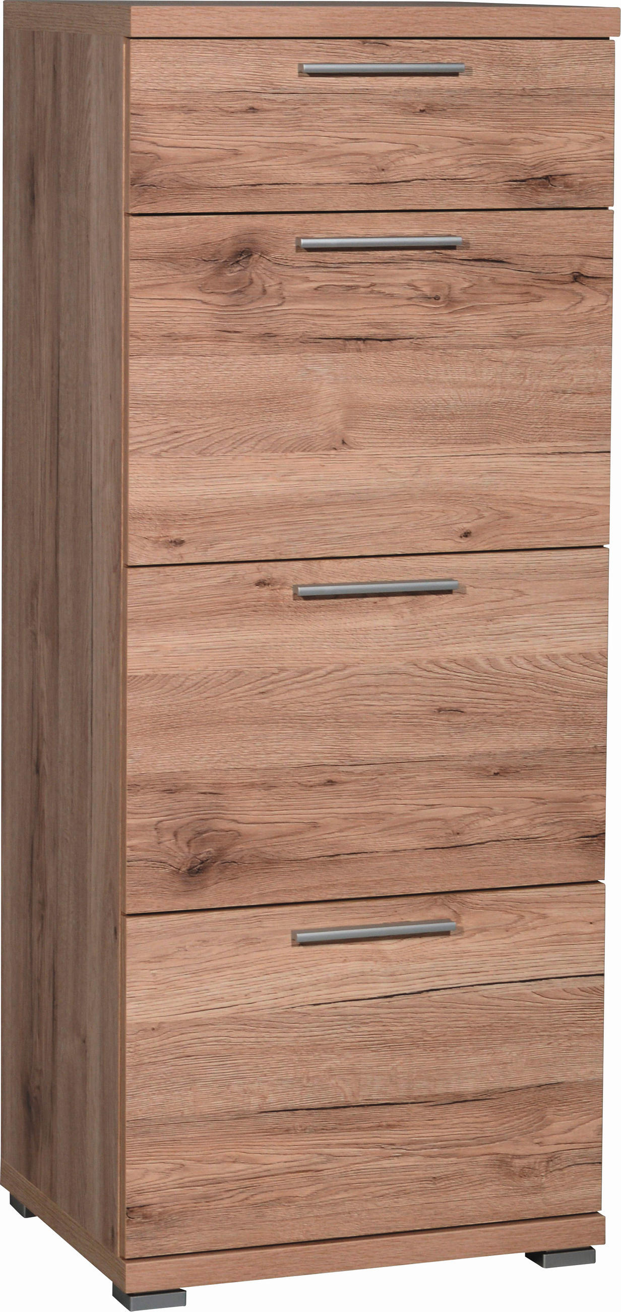 KOMMODE 48/120/40 cm  in Eichefarben  - Eichefarben/Alufarben, Design, Holzwerkstoff/Kunststoff (48/120/40cm) - Carryhome