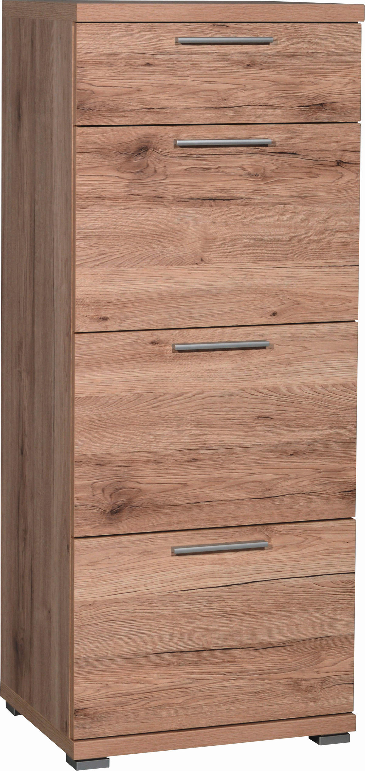 KOMMODE 48/120/40 cm  in Eichefarben  - Eichefarben/Alufarben, Design, Holzwerkstoff/Kunststoff (48/120/40cm) - Carryhome