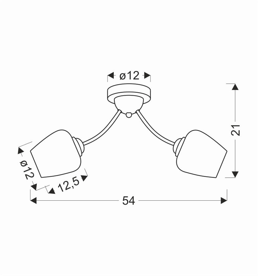 TAKLAMPA Zina 54/21 cm  - bronsfärgad, Basics (54/21cm)