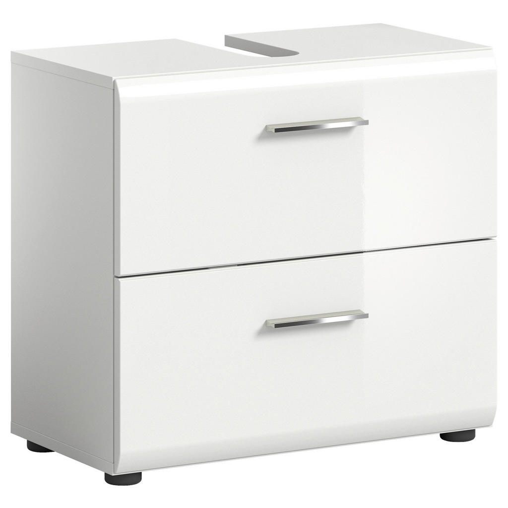 Waschbeckenunterschrank Ice B: 60 Cm Weiß Hochglanz