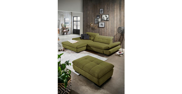 ECKSOFA in Mikrofaser Grün  - Schwarz/Grün, Design, Textil/Metall (198/290cm) - Xora