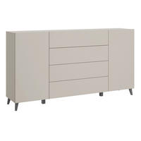 SIDEBOARD  180/95,4/39 cm 4 Schublade(n)  - Kaschmir/Schwarz, Design, Holzwerkstoff/Kunststoff (180/95,4/39cm) - P & B