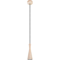 HÄNGELEUCHTE Vegas 10/90-140 cm   - Erlefarben/Schwarz, Natur, Holz (10/90-140cm)