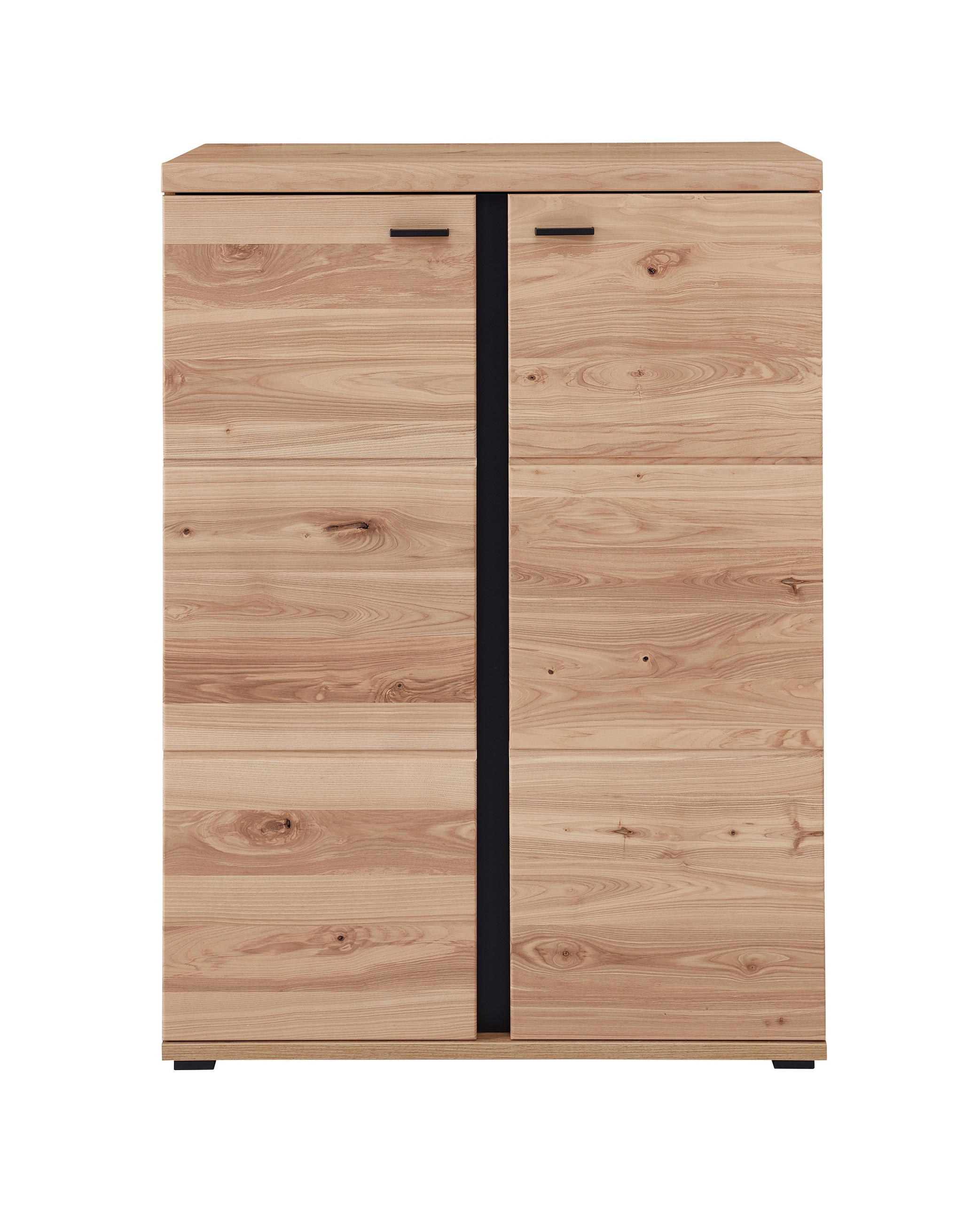 AKTENSCHRANK Schwarz, Eschefarben, Eiche Artisan  - Eschefarben/Schwarz, MODERN, Holzwerkstoff (90/124/38cm) - MID.YOU