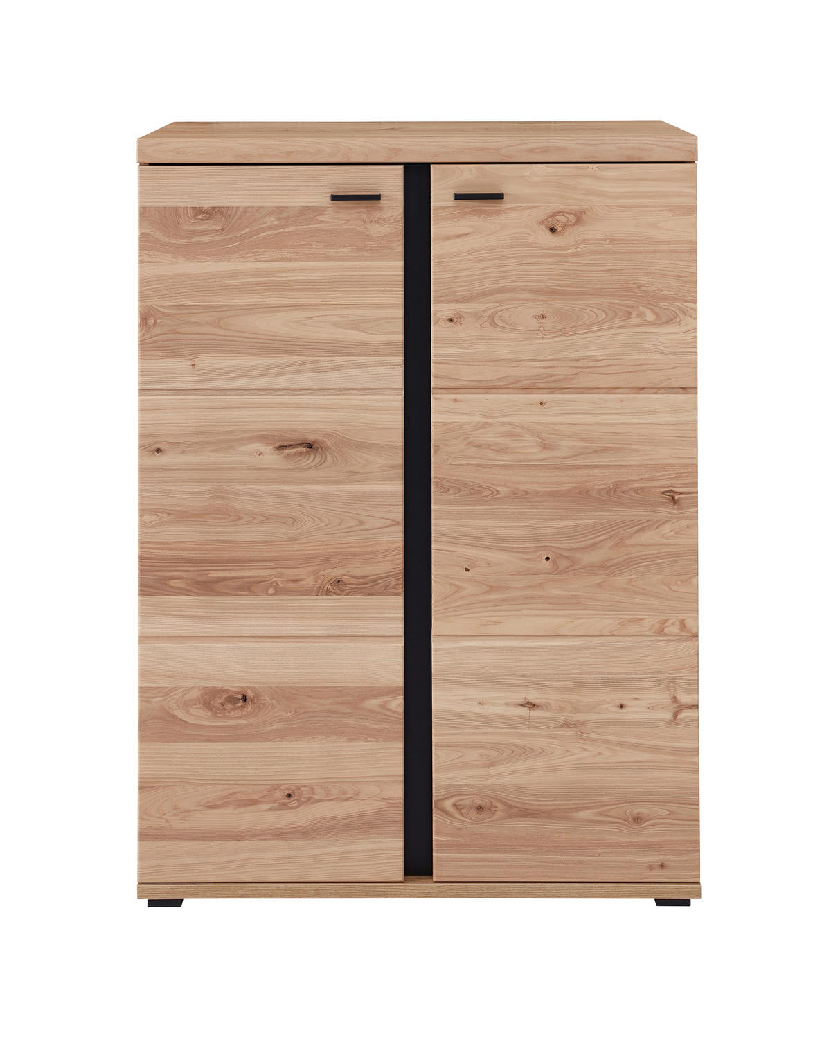 AKTENSCHRANK Schwarz, Eschefarben, Eiche Artisan  - Eschefarben/Schwarz, MODERN, Holzwerkstoff (90/124/38cm) - MID.YOU