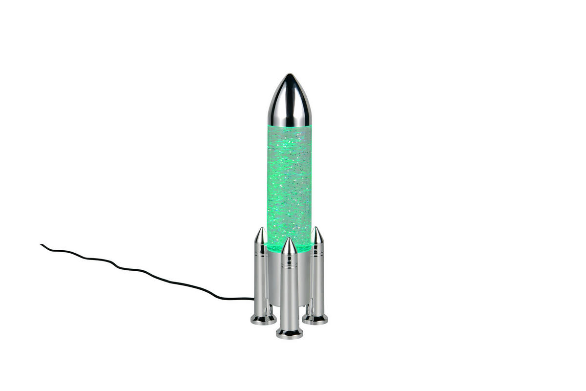 LED-TISCHLEUCHTE Apollo 10,5/33 cm  - Chromfarben/Transparent, LIFESTYLE, Kunststoff (10,5/33cm)