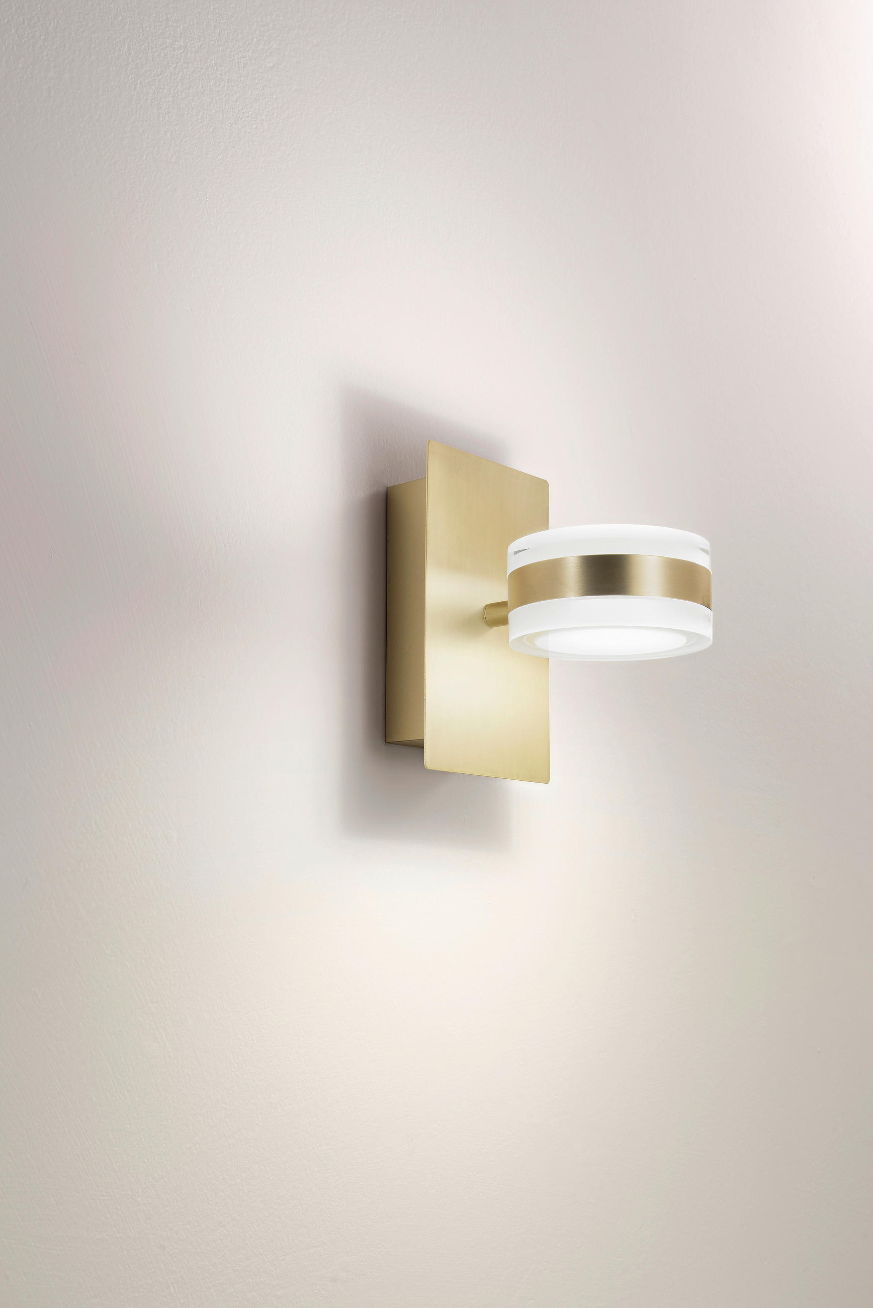 LED-WANDLEUCHTE Dunk 10/17,50/17 cm   - Messingfarben, Basics, Kunststoff/Metall (10/17,50/17cm) - Fabas Luce