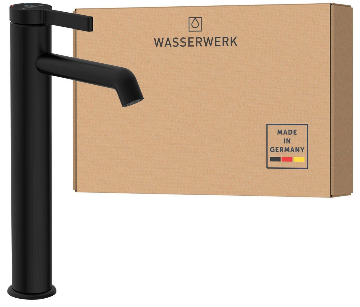 WASCHTISCHARMATUR 5/30/17,5 cm  - Schwarz, Basics, Metall (5/30/17,5cm)