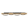 LED-DECKENLEUCHTE 125/38/6,8 cm   - Schwarz, Design, Holz/Kunststoff (125/38/6,8cm) - Novel