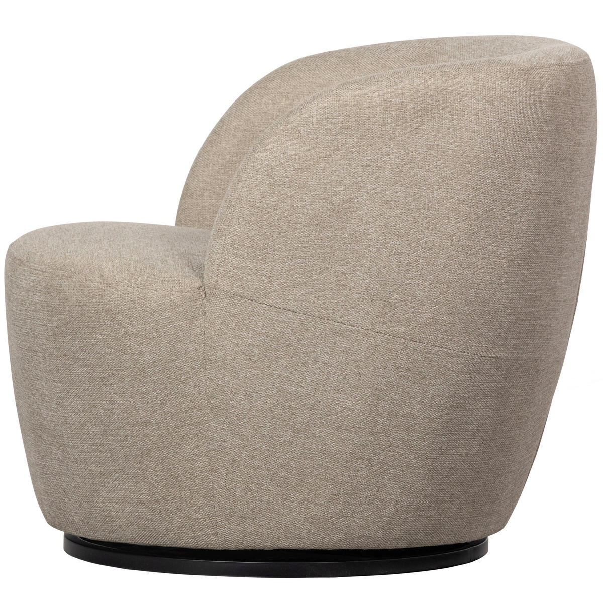 SESSEL in Webstoff Sandfarben  - Sandfarben/Schwarz, Design, Kunststoff/Textil (70/68/77cm) - Livetastic