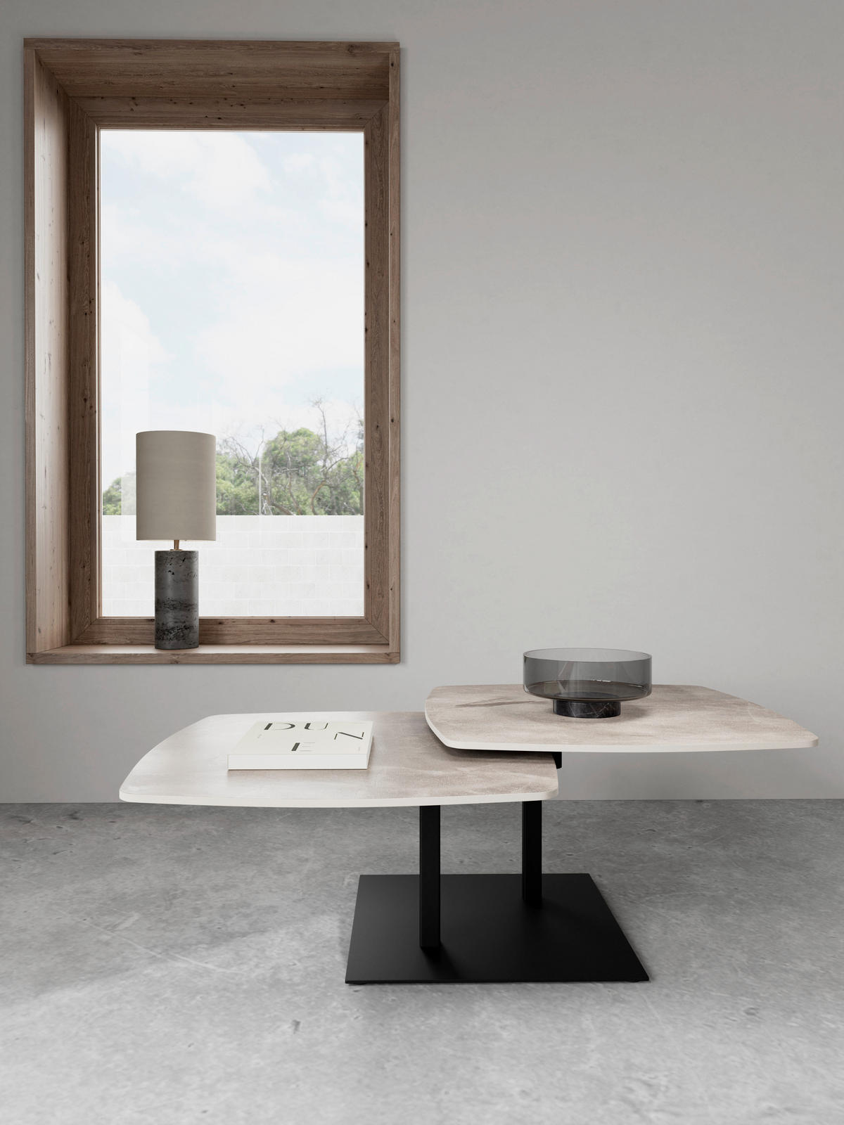 COUCHTISCH CARBALLO 122/70/40 cm rechteckig Grau, Schwarz  - Schwarz/Grau, Design, Keramik/Metall (122/70/40cm) - MID.YOU