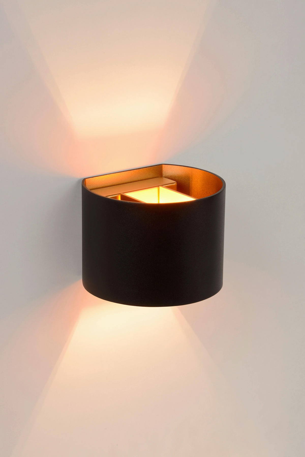 LED-WANDLEUCHTE - Schwarz, Design, Metall (11/13/9.7cm) - Lucide