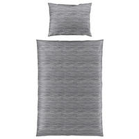 BETTWÄSCHE CARO Satin 160/210 cm  - Grau, KONVENTIONELL, Textil (160/210cm) - Novel