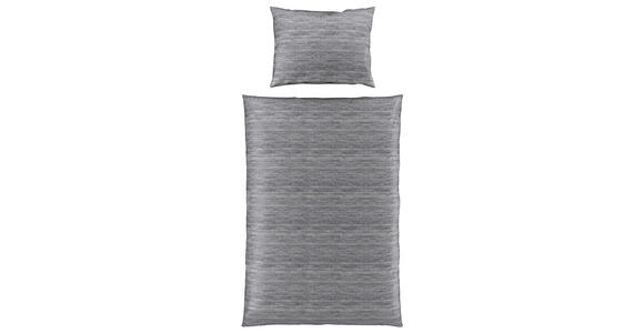 BETTWÄSCHE CARO Satin 160/210 cm  - Grau, KONVENTIONELL, Textil (160/210cm) - Novel