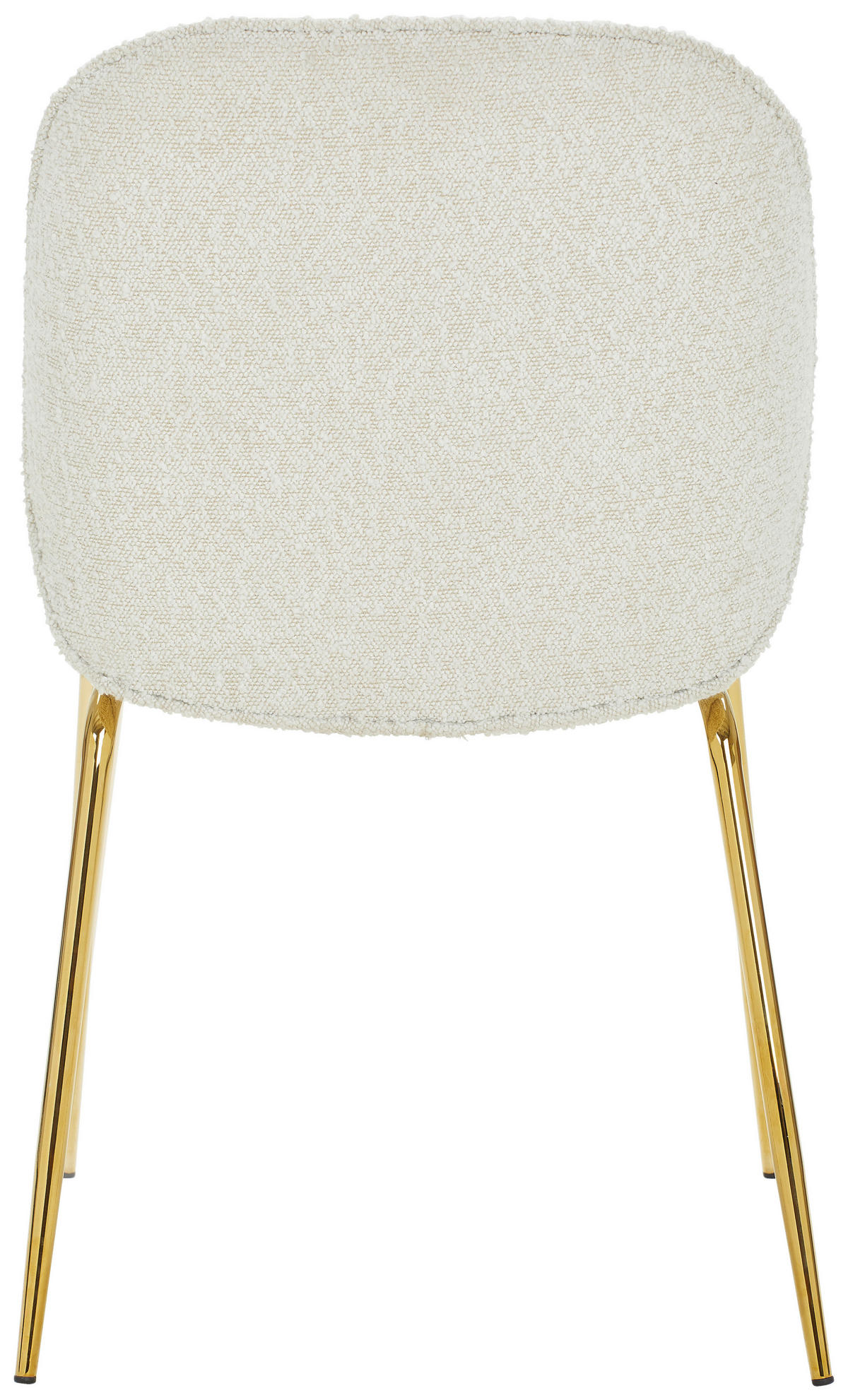 STUHL  in Eisen Webstoff  - Weiss/Goldfarben, Trend, Holz/Textil (46/86/60cm) - P & B