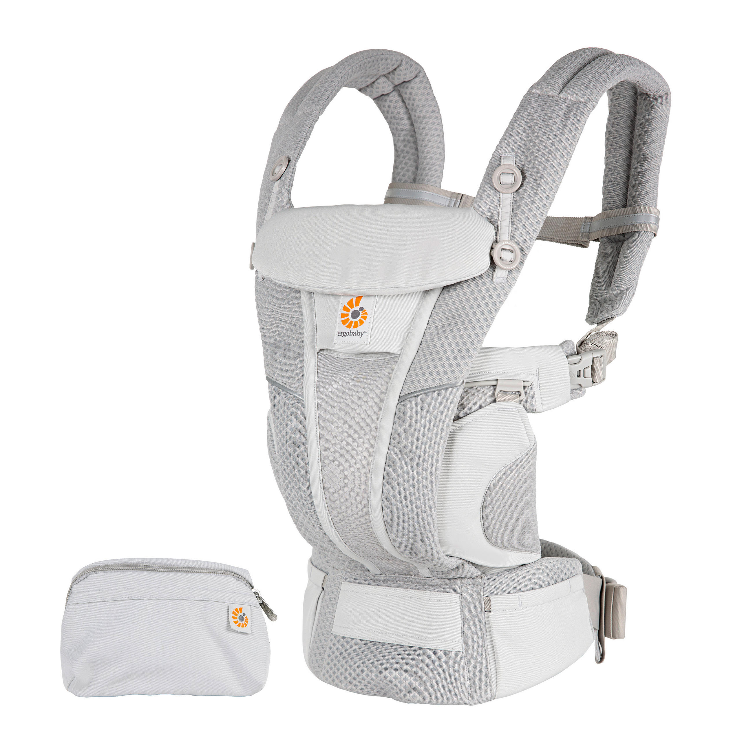 BABYTRAGE Omni Breeze  - Hellgrau, Basics, Textil (23,5/16/27cm) - Ergo Baby