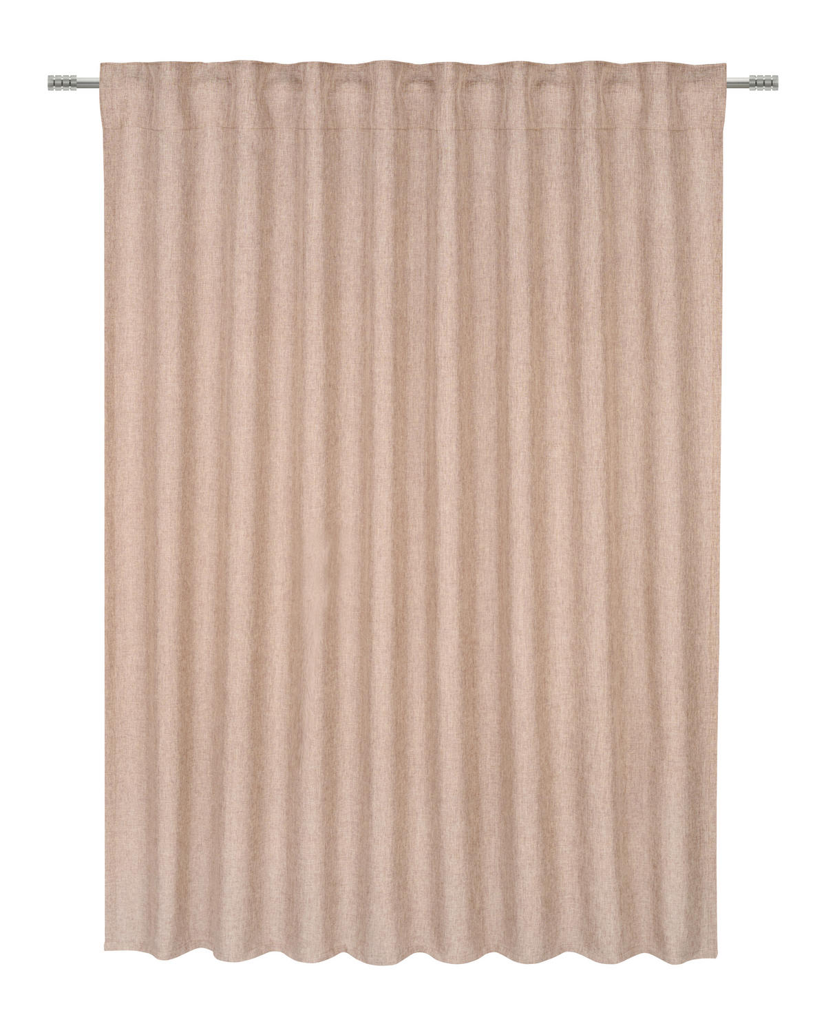 HOTOVÝ ZÁVĚS, 135/145 cm - barvy lískového ořechu, Basics, textil (135/145cm) - Boxxx