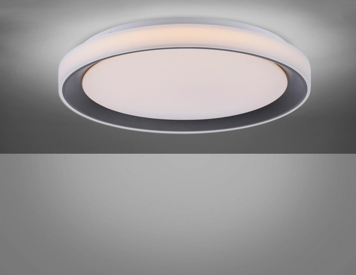 LED-DECKENLEUCHTE LOLASMART-DISC  Smart 51/7,5 cm   - Schwarz, Design, Kunststoff/Metall (51/7,5cm)