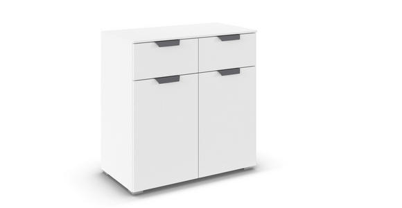 KOMMODE in 80/81/42 cm - Dunkelgrau/Weiß, Design, Holzwerkstoff/Metall (80/81/42cm) - Carryhome