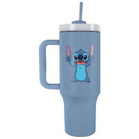 BECHER-TO-GO Stitch 1.2 L  - Hellblau, Basics, Kunststoff/Metall (27,2/14,2/10cm) - Disney
