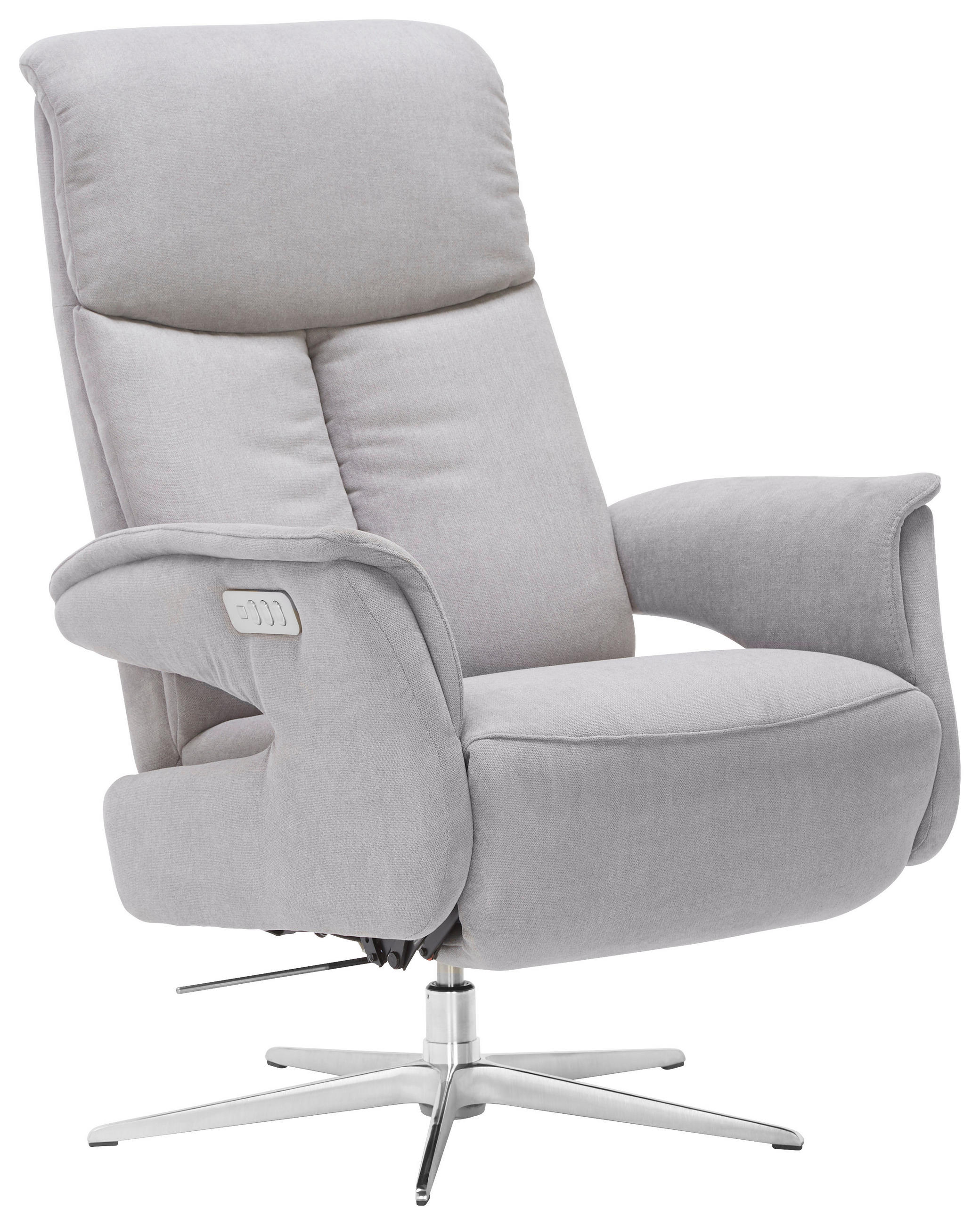 RELAXSESSEL Flachgewebe Relaxfunktion, Kopfteilverstellung, Fußteilverstellung    - Chromfarben/Grau, Design, Textil/Metall (78/106/88cm) - Welnova