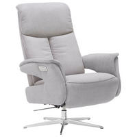 RELAXSESSEL in Textil Grau  - Chromfarben/Grau, Design, Textil/Metall (78/106/88cm) - Welnova