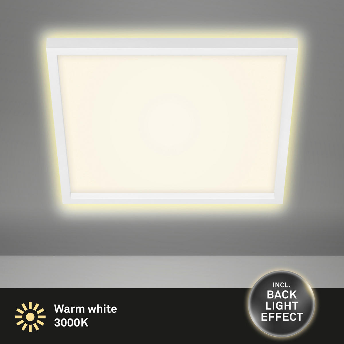 LED-DECKENLEUCHTE 42,2/42,2/4 cm   - Weiß, Basics, Kunststoff (42,2/42,2/4cm)