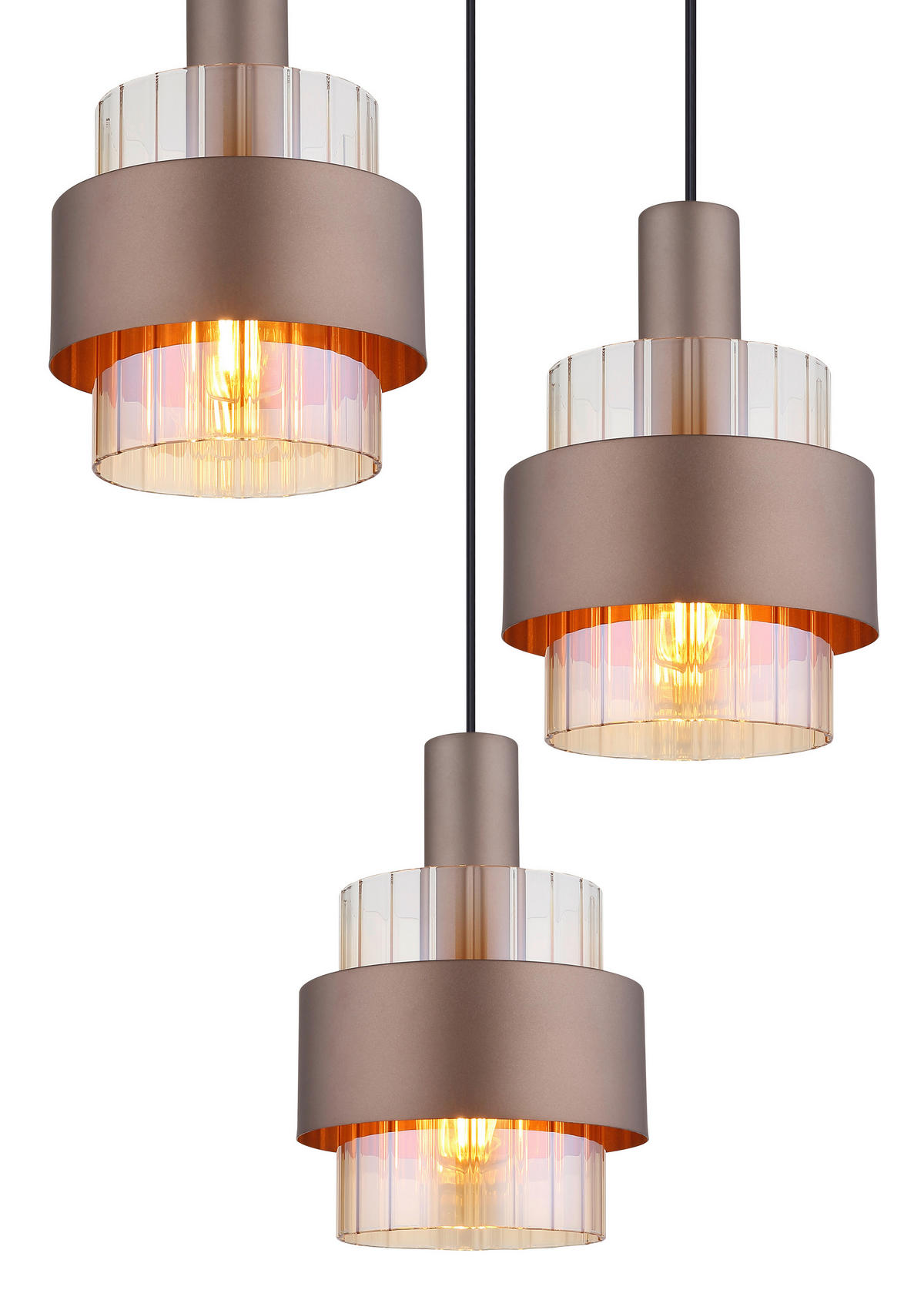 VISEČA SVETILKA  MILLEY      45/150 cm      E27 - črna/oranžna, Design, kovina/umetna masa (45/150cm) - Globo