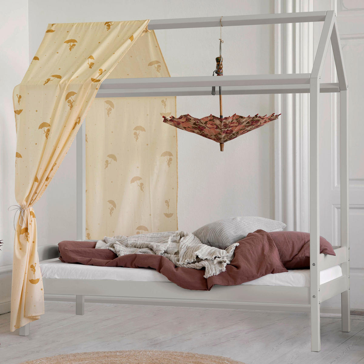HAUSBETT Rollrost 70/160 cm  - Naturfarben/Grau, MODERN, Holz (70/160cm) - MID.YOU