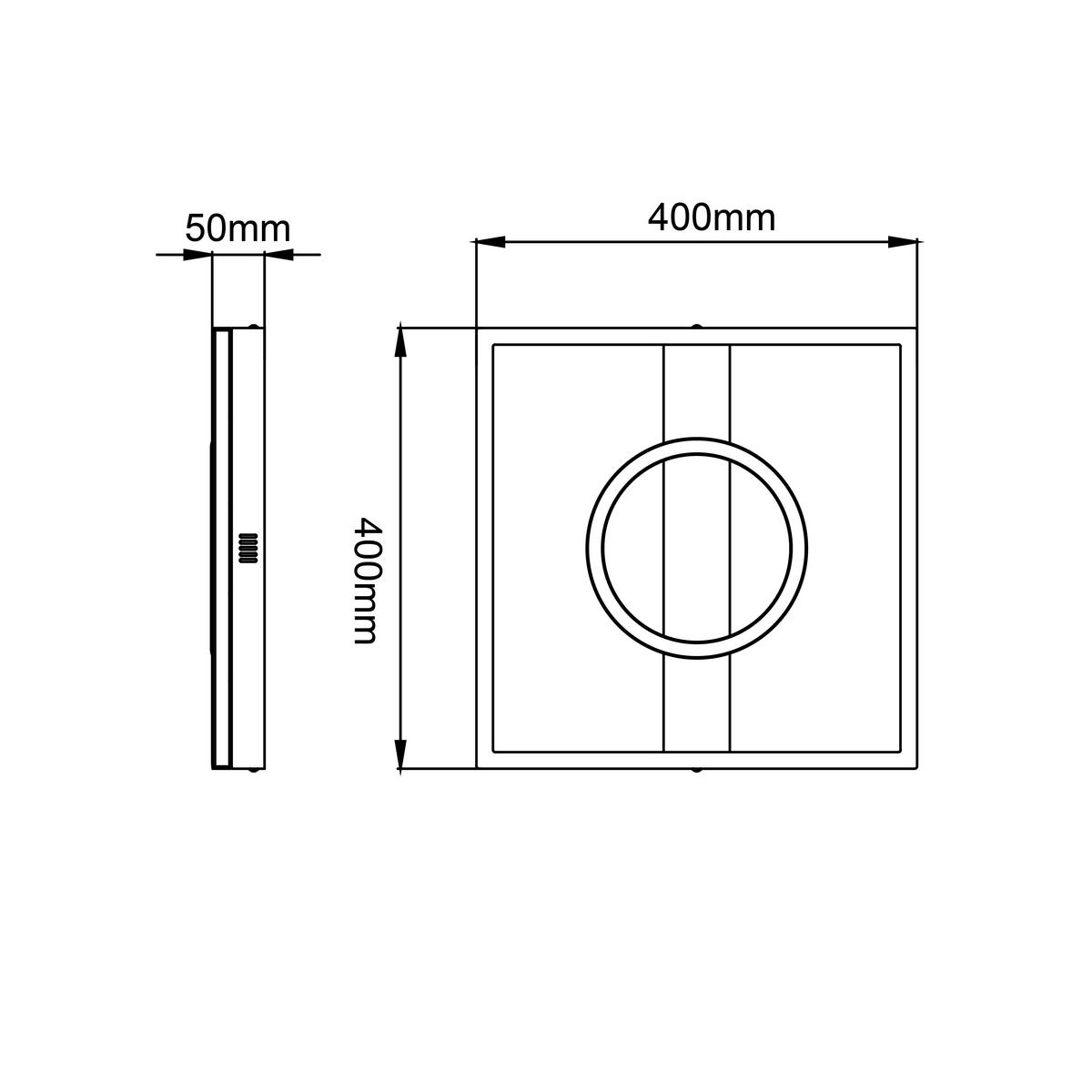 LED-PANEEL  - Schwarz, Design, Kunststoff/Metall (5/40/40cm) - Brilliant