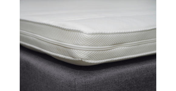 BOXSPRINGBETT 180/200 cm  in Dunkelgrau  - Dunkelgrau/Alufarben, KONVENTIONELL, Kunststoff/Textil (180/200cm) - Carryhome