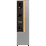 VITRINE in furniert Asteiche Hellgrau  - Anthrazit/Hellgrau, Design, Glas/Holz (60,6/213,1/42cm) - Dieter Knoll