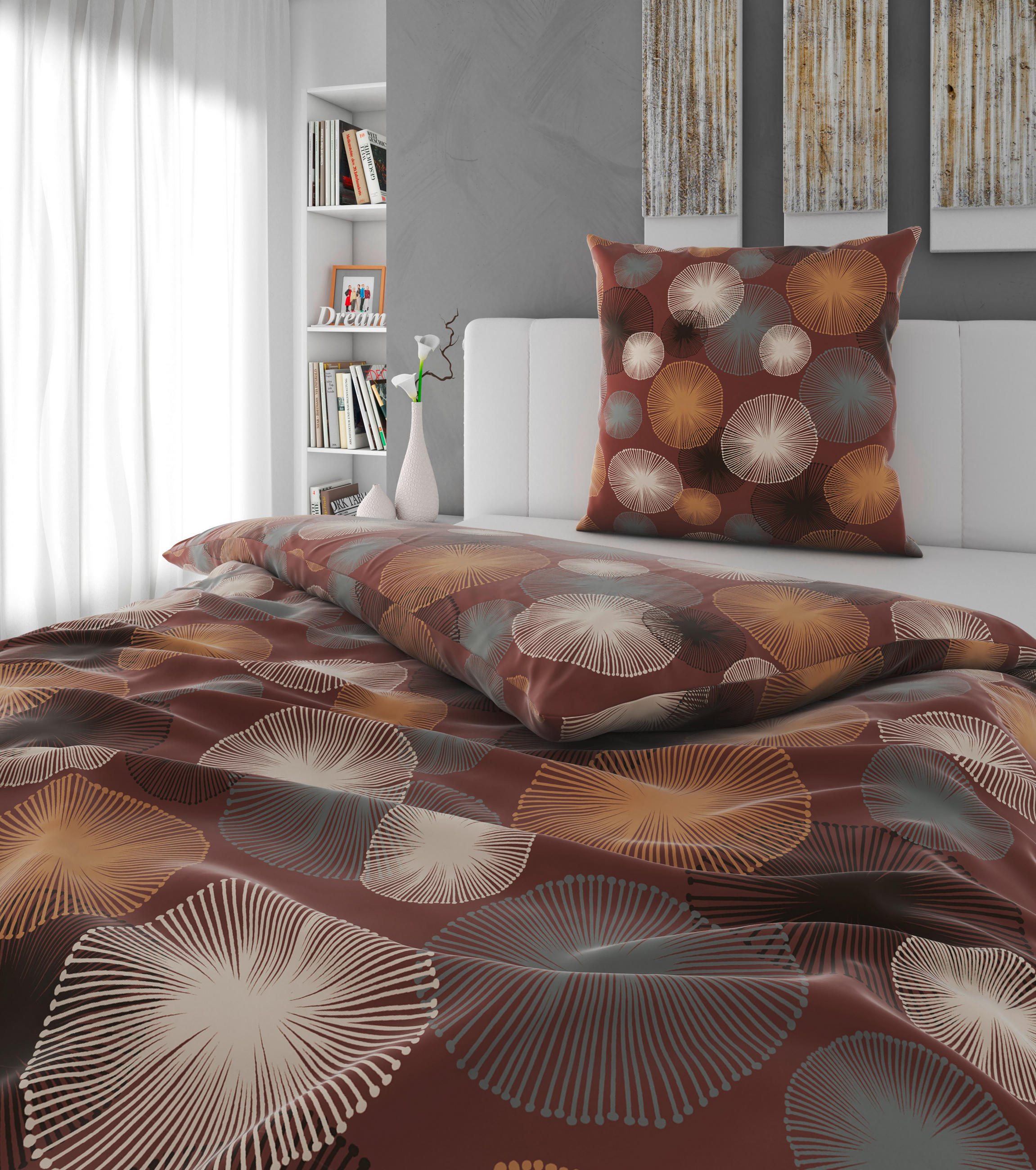 BETTWÄSCHE Satin 155/220 cm  - Braun, Textil (155/220cm) - Esposa