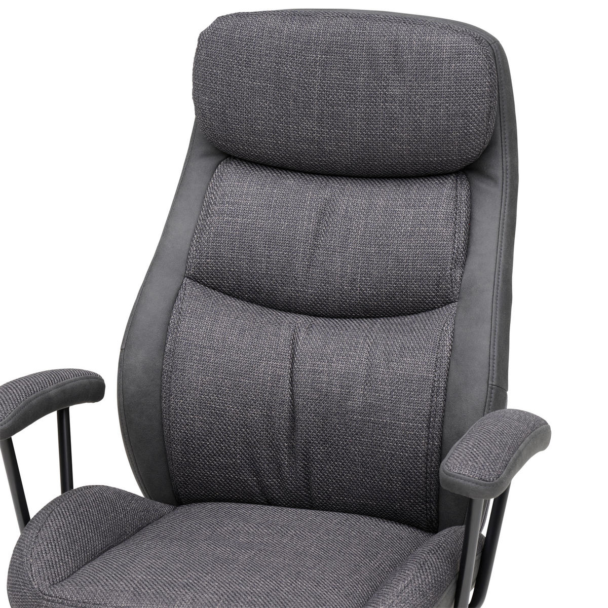 KANCELÁŘSKÉ KŘESLO, tkaná látka, šedá - šedá/černá, Moderní, kov/textil (64/103-113/66cm) - MID.YOU