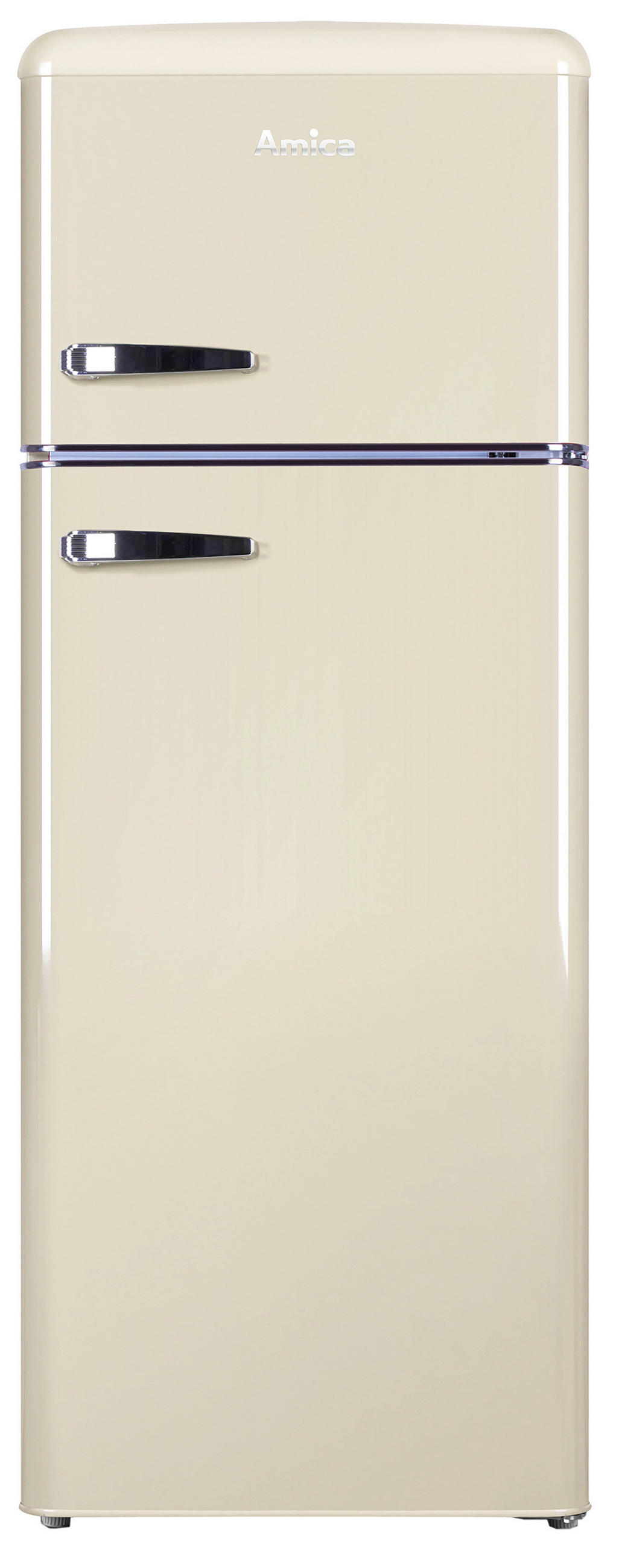 KÜHL-GEFRIER-KOMBINATION KGC15635B  - Beige, Basics, Metall (55/144/61,5cm) - Amica