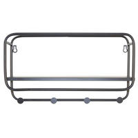 WANDREGAL Schwarz  - Schwarz, Design, Metall (45/25/15cm) - MID.YOU