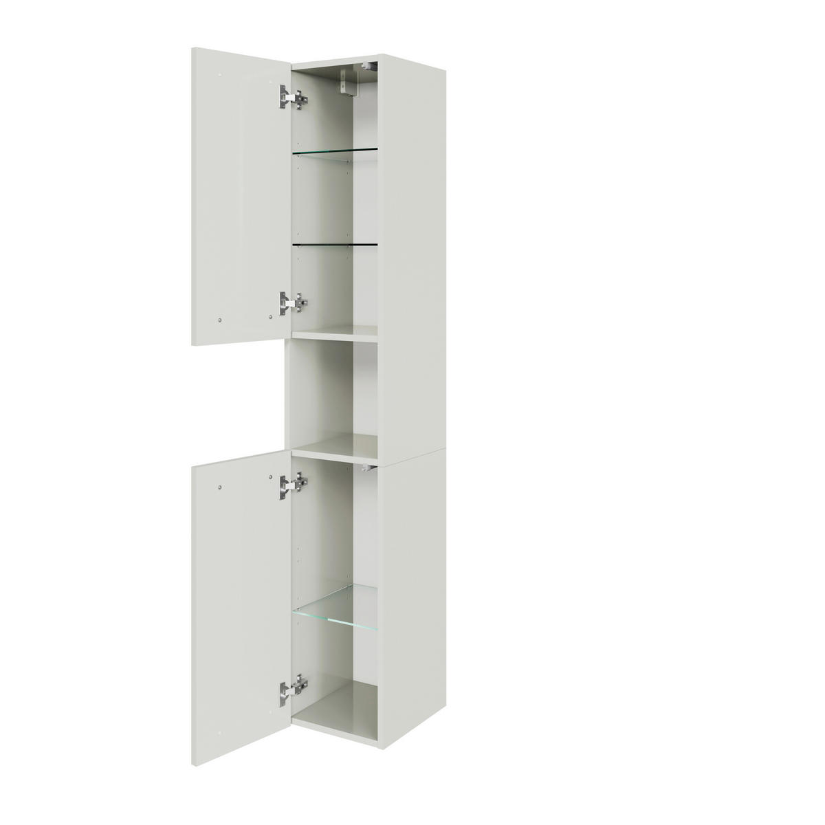 HÖGSKÅP  - vit/kromfärg, Design, metall/trämaterial (30/168/33cm) - Xora