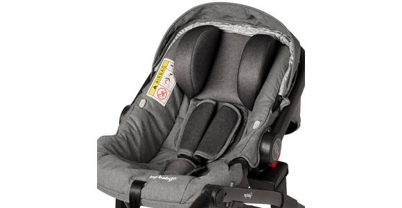 KINDERWAGENSET Korfu  - Dunkelgrau/Schwarz, Basics, Kunststoff/Textil - My Baby Lou